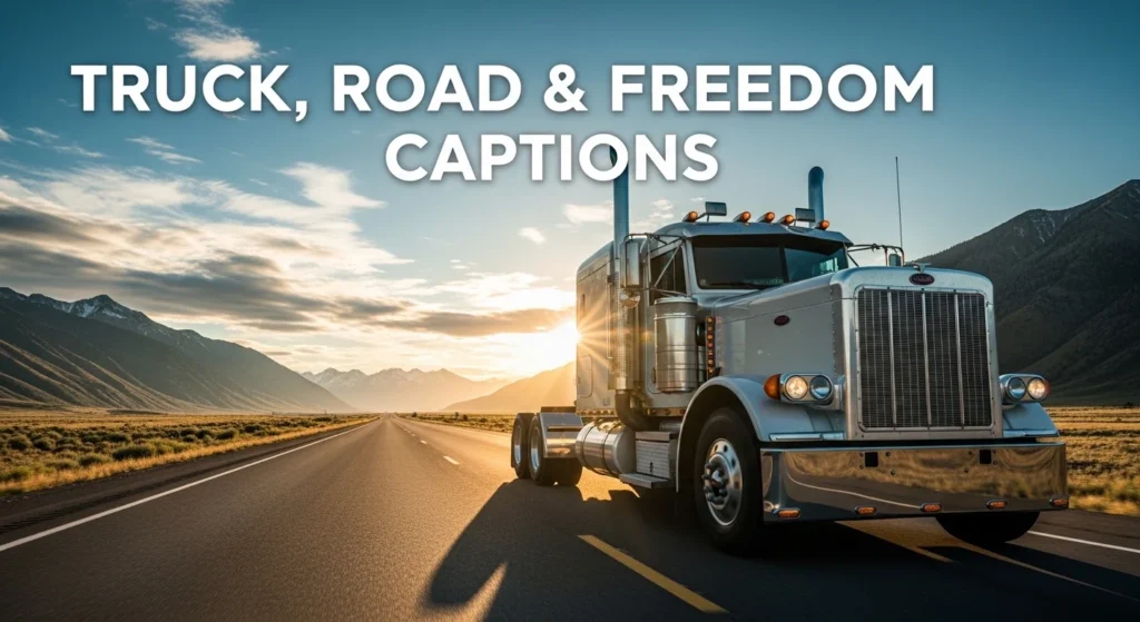 Truck, Road & Freedom Captions