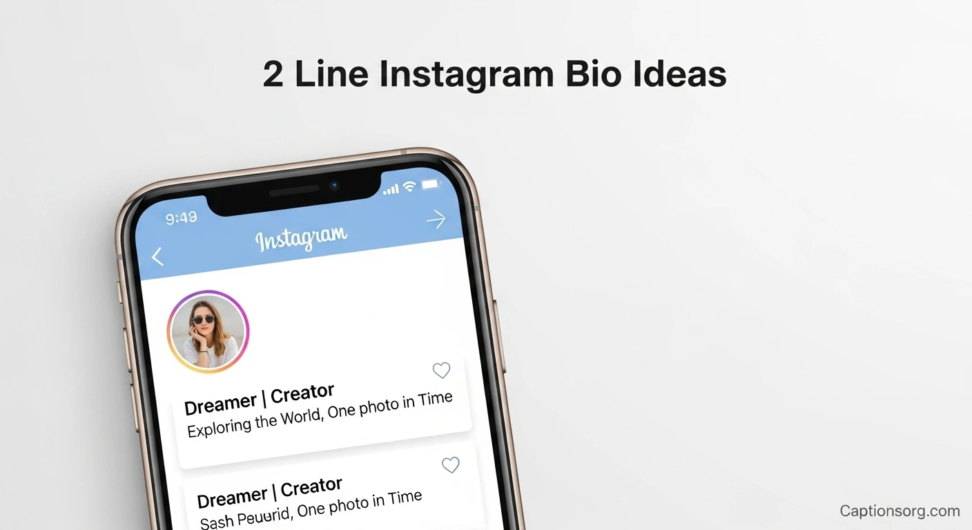 2 Line Instagram Bio Ideas