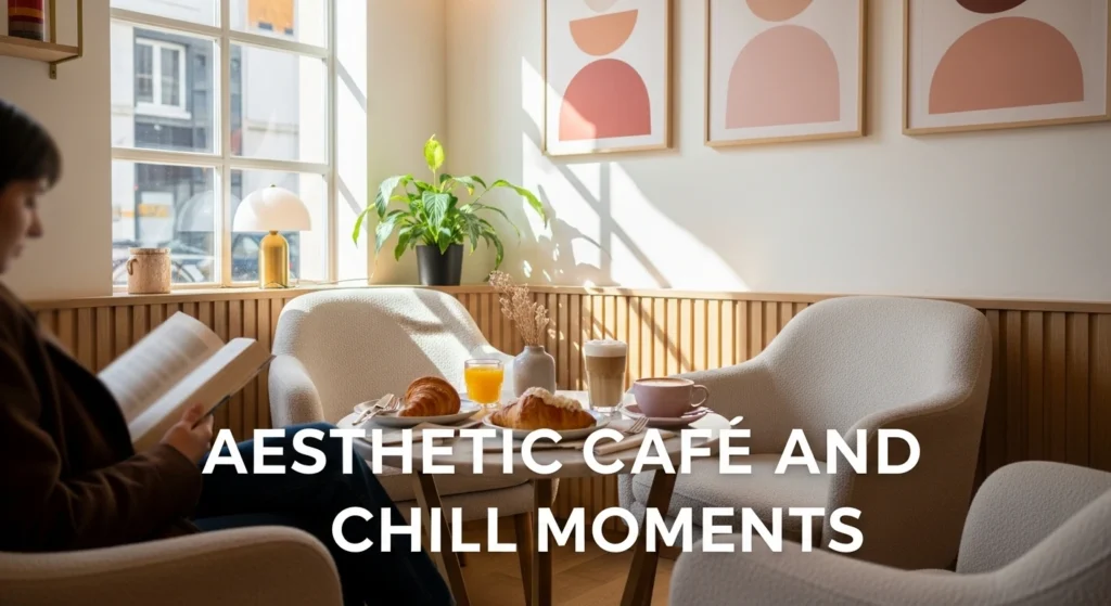 Aesthetic café and chill moments