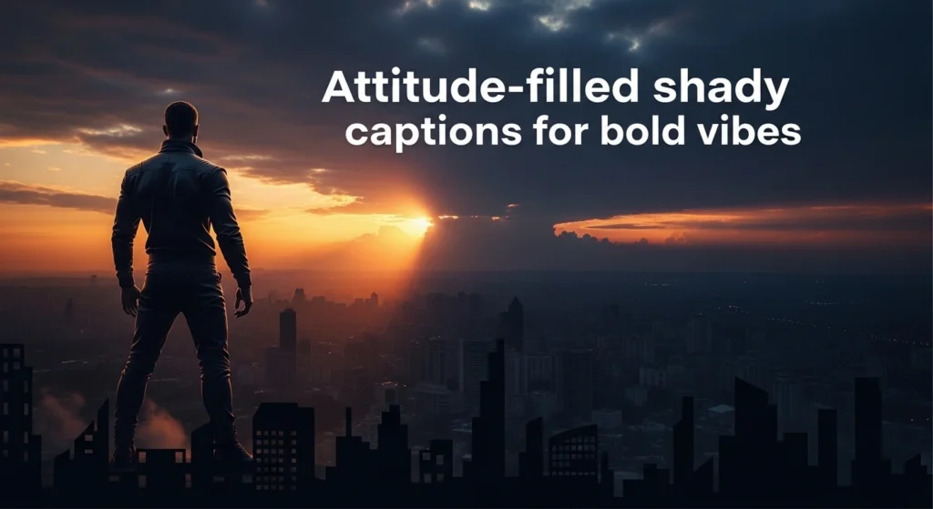 Attitude-filled shady captions for bold vibes