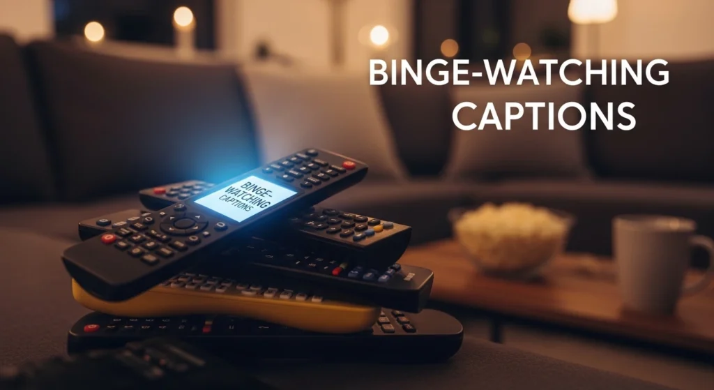 Binge-Watching Captions