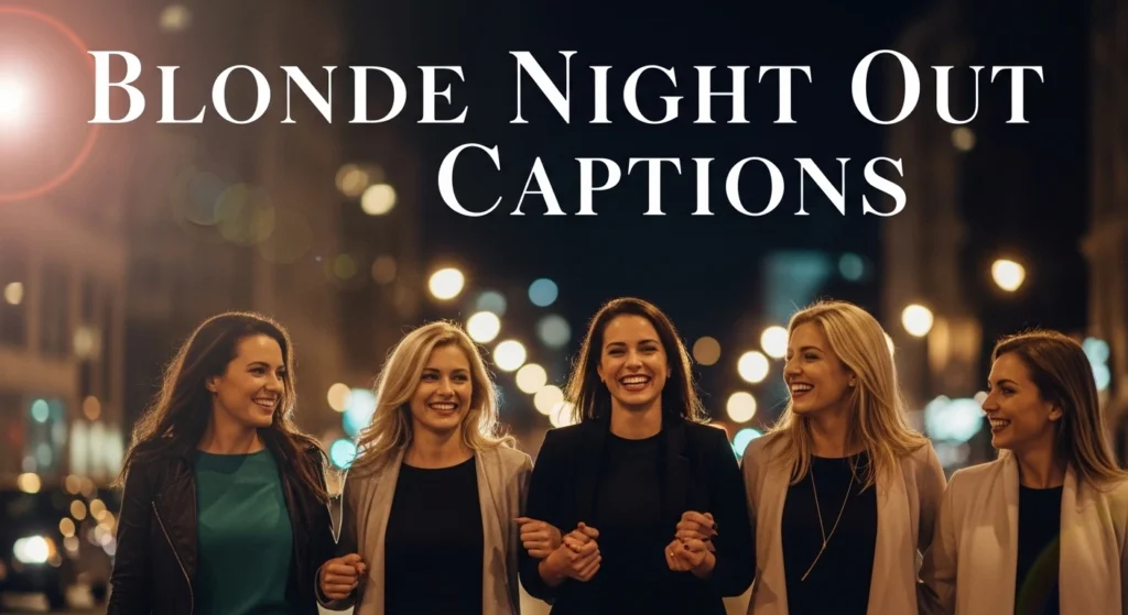 Blonde Night Out Captions