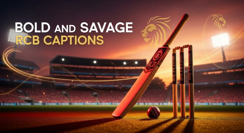 Bold and Savage RCB Captions