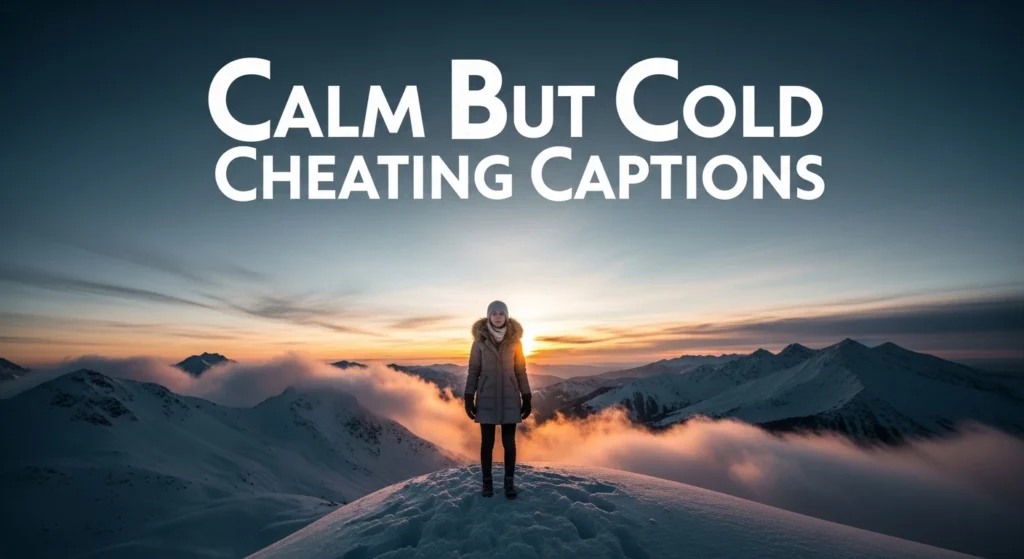 Calm But Cold Cheating Captions
