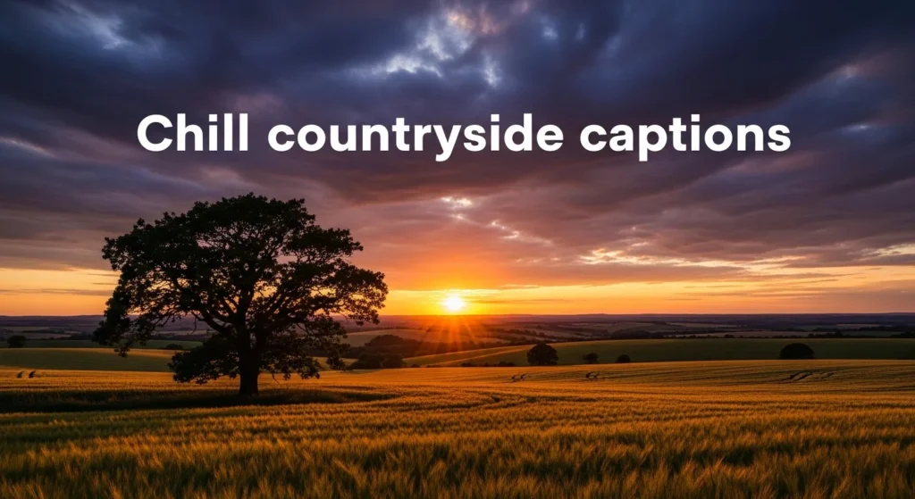 Chill countryside captions
