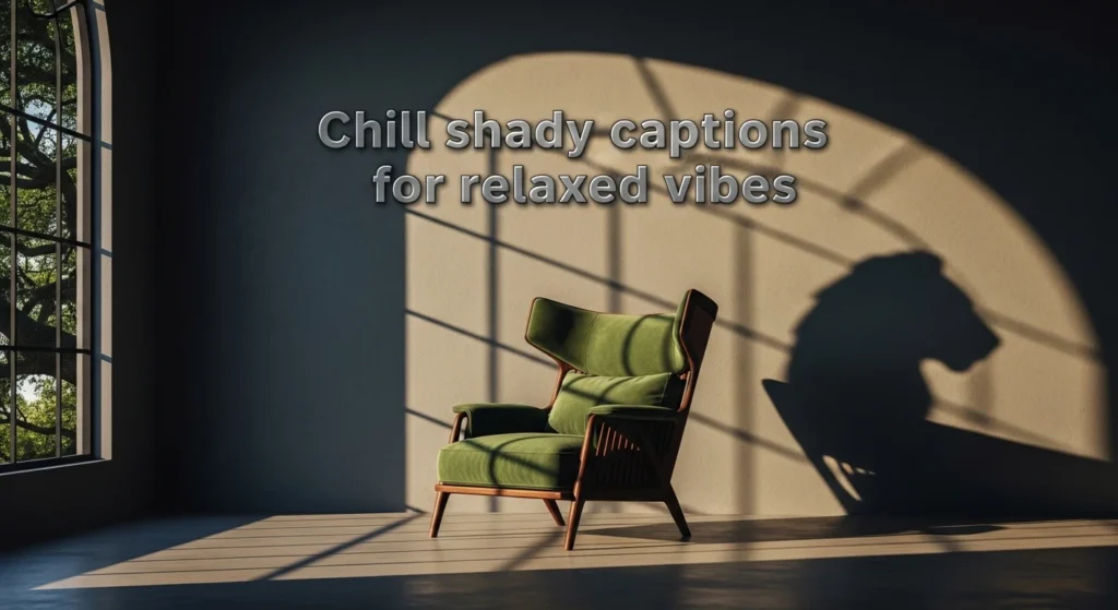 Chill shady captions for relaxed vibes