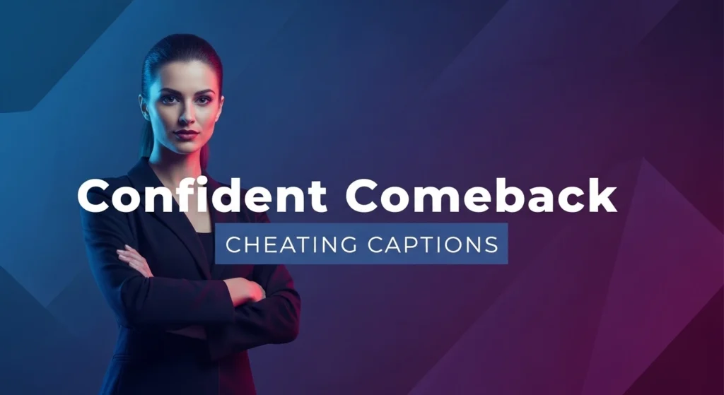 Confident Comeback Cheating Captions