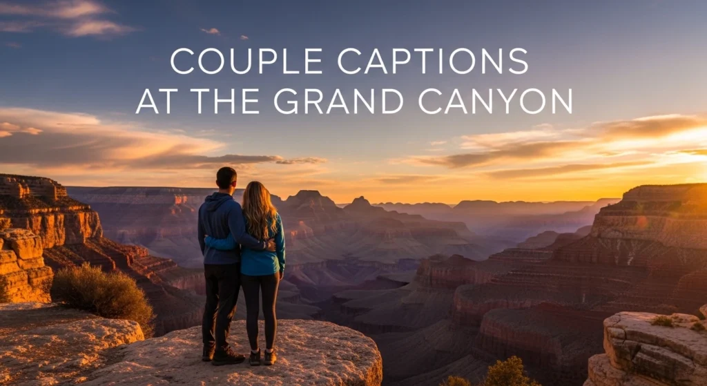 Couple Captions at the Grand Canyon