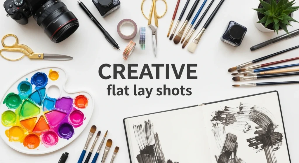 Creative flat lay shots