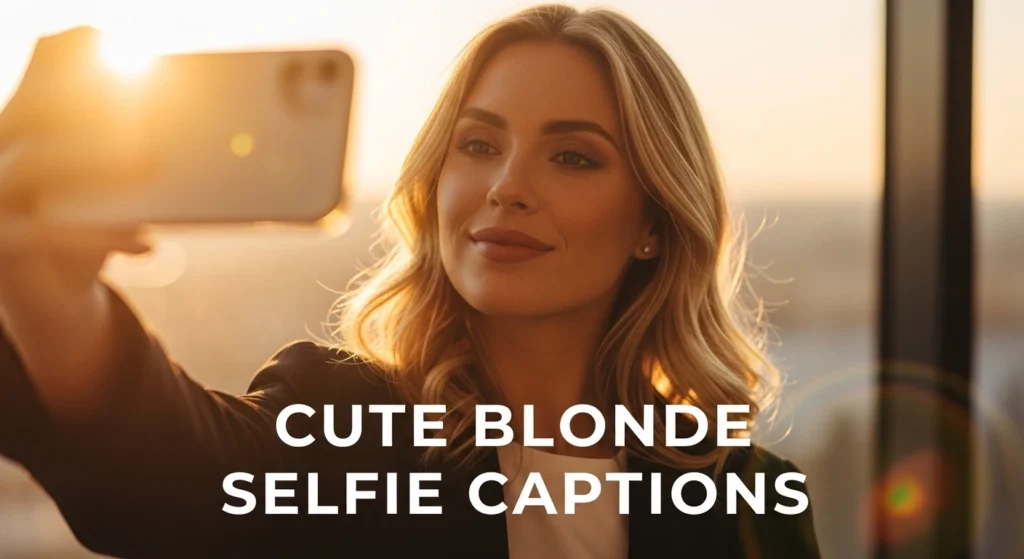 Cute Blonde Selfie Captions