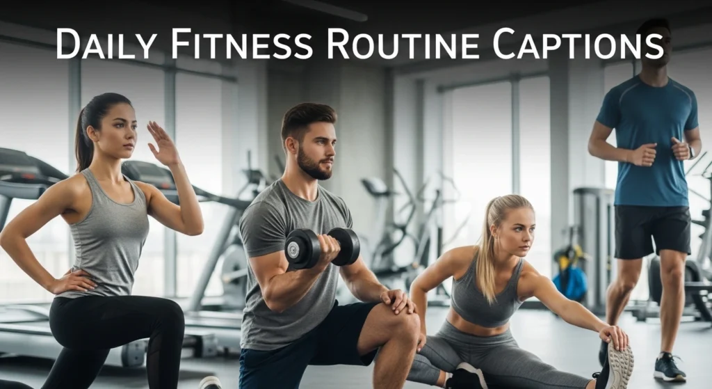 Daily Fitness Routine Captions