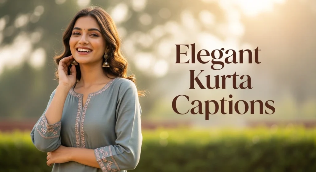 Elegant Kurta Captions