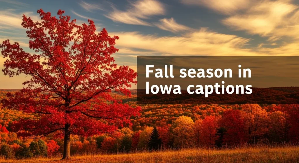 Fall season in Iowa captions