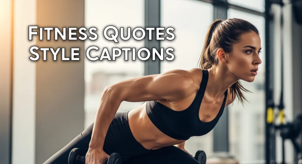Fitness Quotes Style Captions
