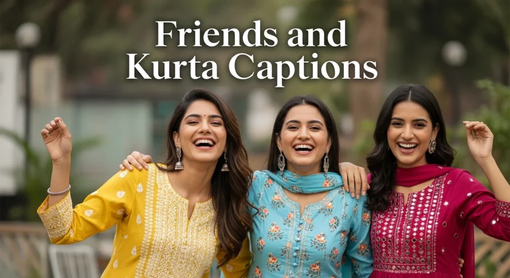 Friends and Kurta Captions