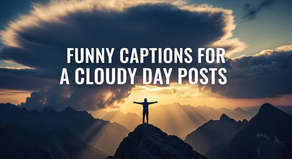 Funny captions for cloudy day posts