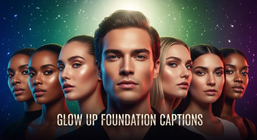 Glow up foundation captions