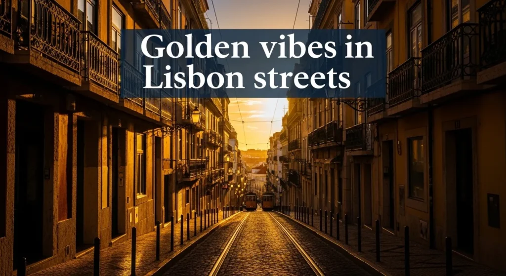 Golden vibes in Lisbon streets