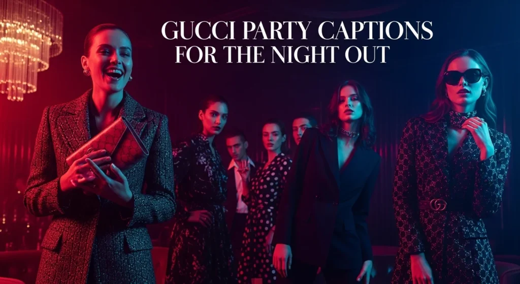 Gucci Party Captions for Night Out