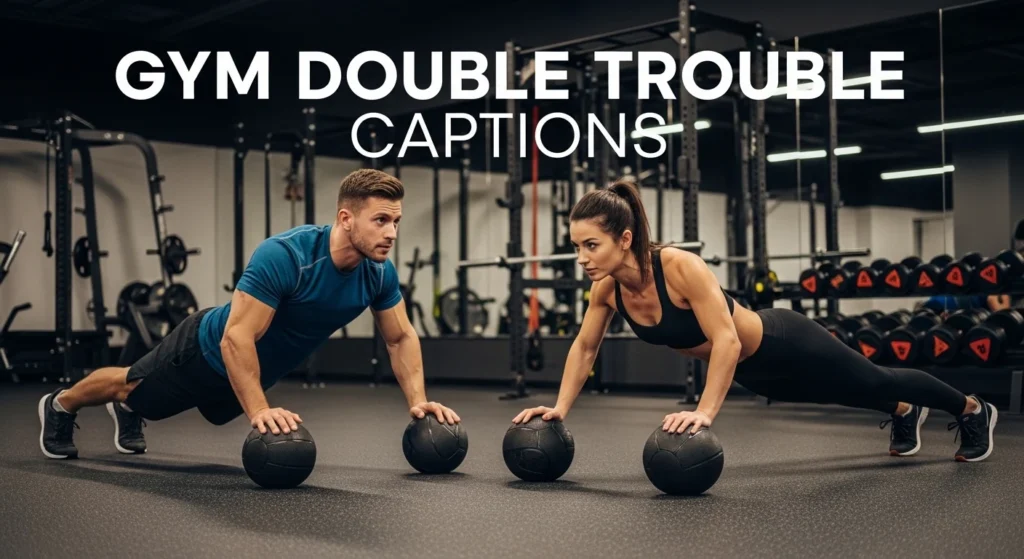 Gym Double Trouble Captions