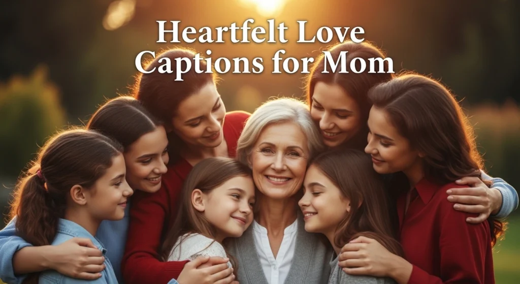 Heartfelt love captions for mom