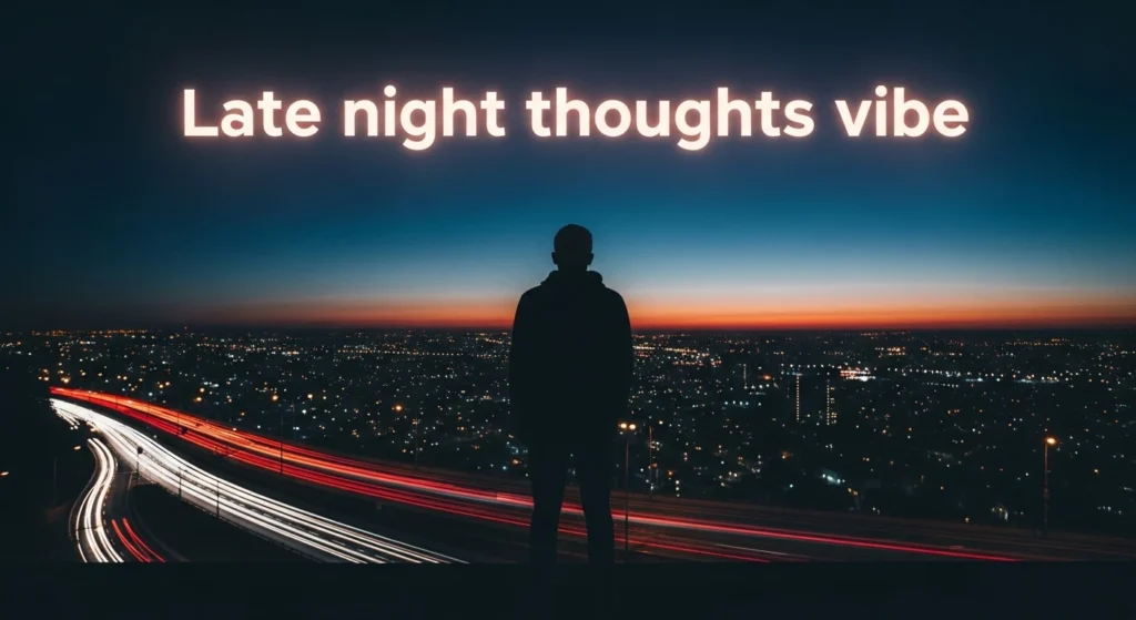 Late night thoughts vibe