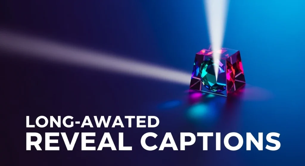 Long-Awaited Reveal Captions