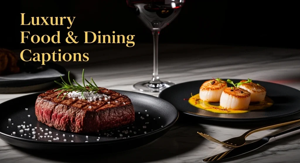 Luxury Food & Dining Captions