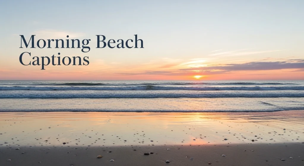 Morning Beach Captions