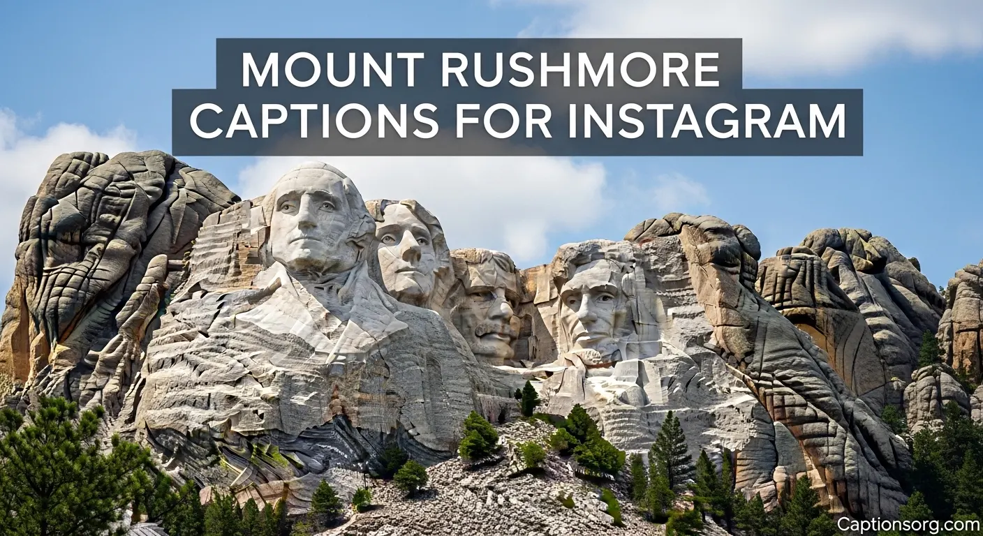 Mount Rushmore Captions for Instagram