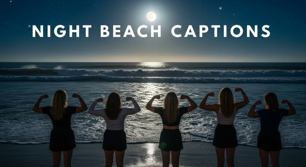 Night Beach Captions