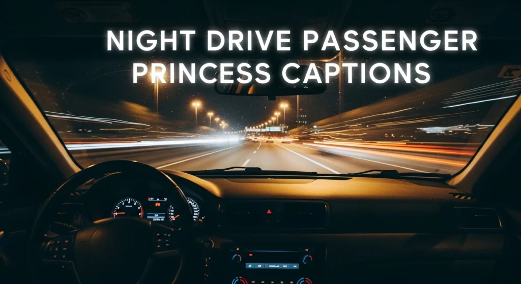 Night Drive Passenger Princess Captions