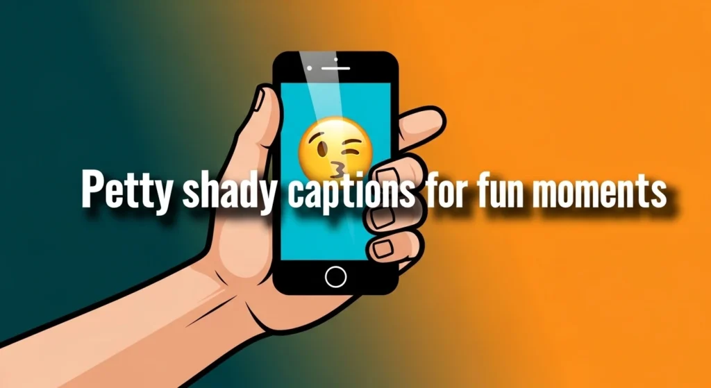 Petty shady captions for fun moments