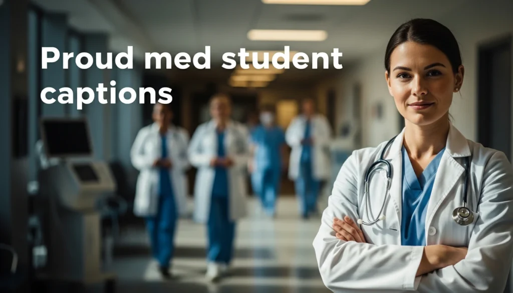 Proud med student captions