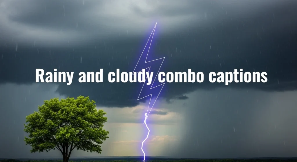 Rainy and cloudy combo captions
