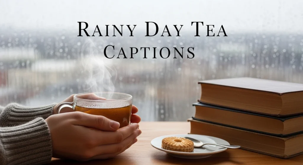 Rainy Day Tea Captions