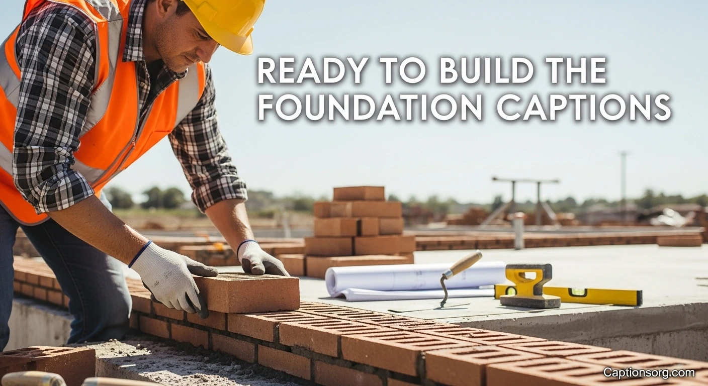 Ready to Build the Foundation Captions