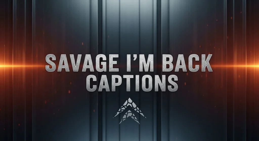 Savage I'm Back Captions