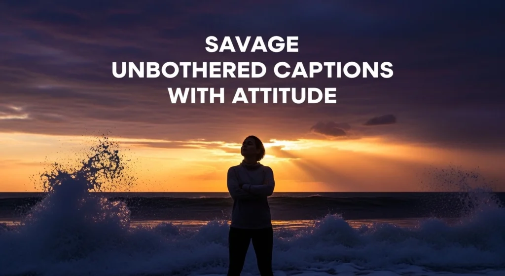 Savage unbothered captions with attitude