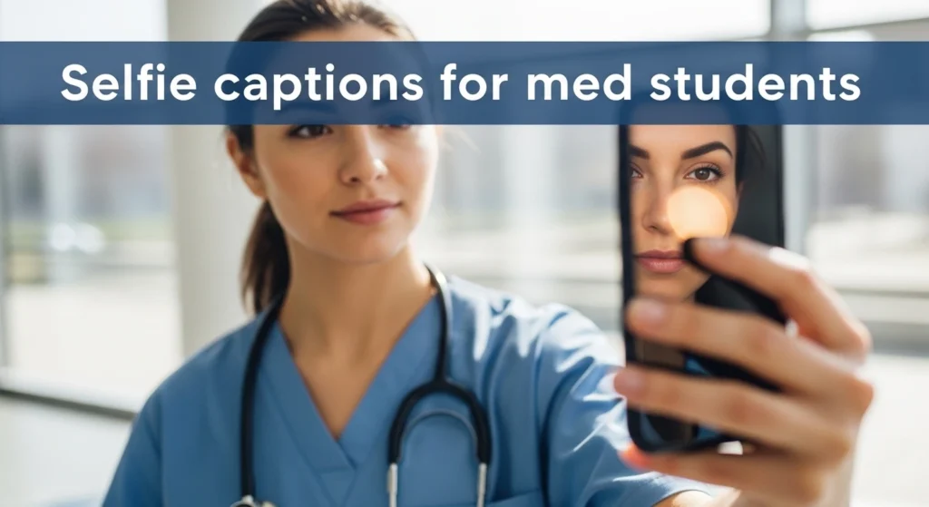 Selfie captions for med students