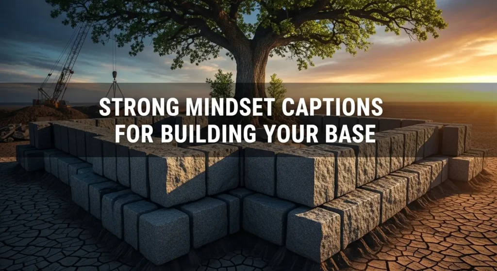 Strong mindset captions for building your base