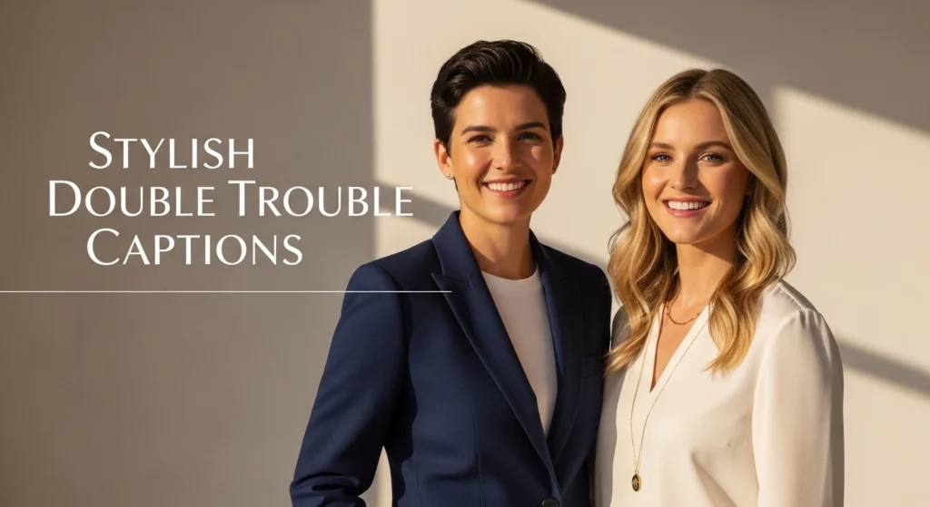 Stylish Double Trouble Captions