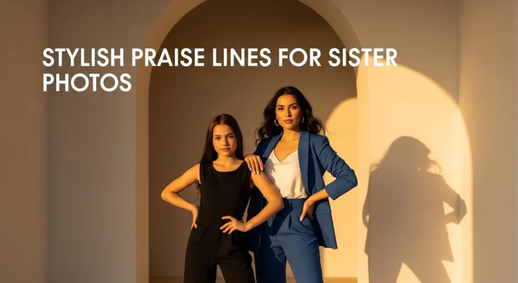 Stylish Praise Lines for Sister Photos