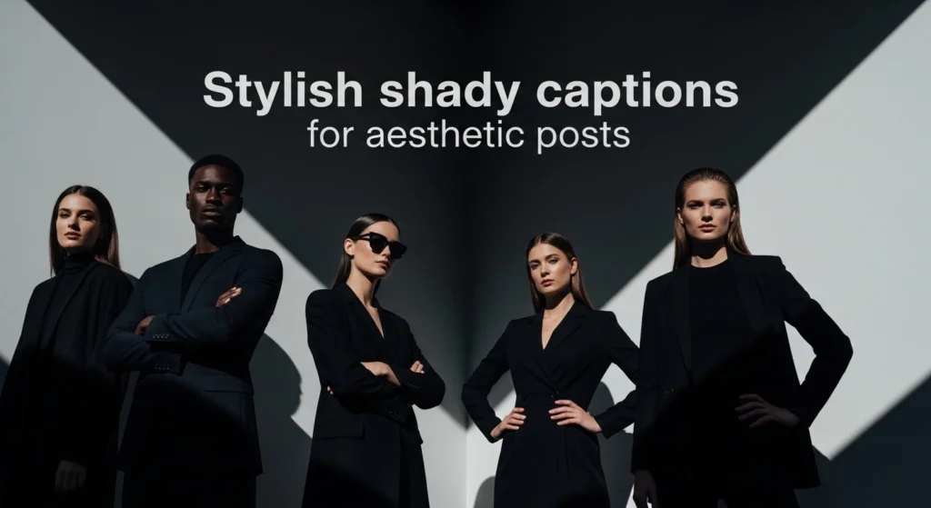 Stylish shady captions for aesthetic posts