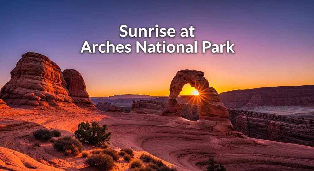 Sunrise at Arches National Park