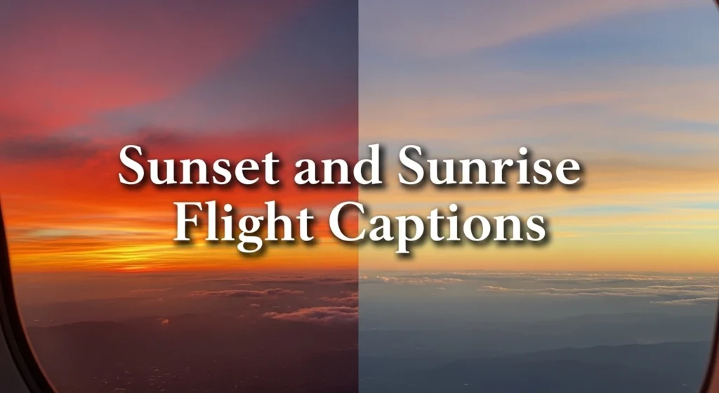 Sunset and Sunrise Flight Captions