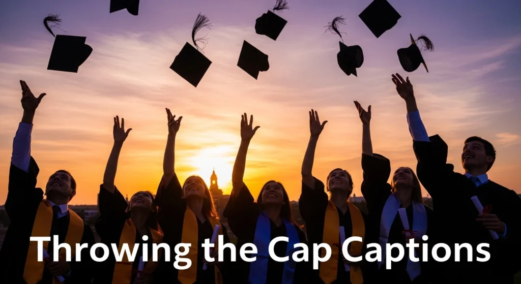 Throwing the Cap Captions