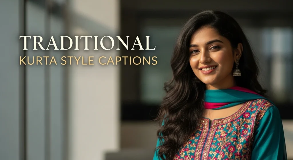 Traditional Kurta Style Captions