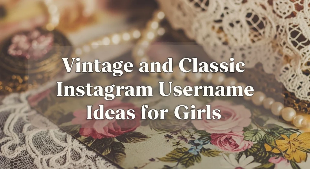 Vintage and Classic Instagram Username Ideas for Girl