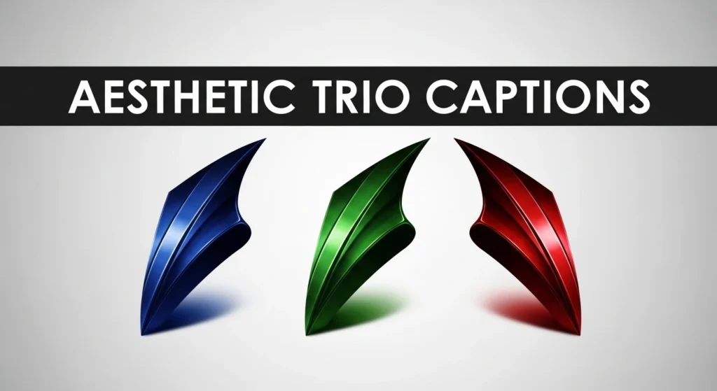Aesthetic Trio Captions